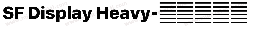 SF Display Heavy字体转换